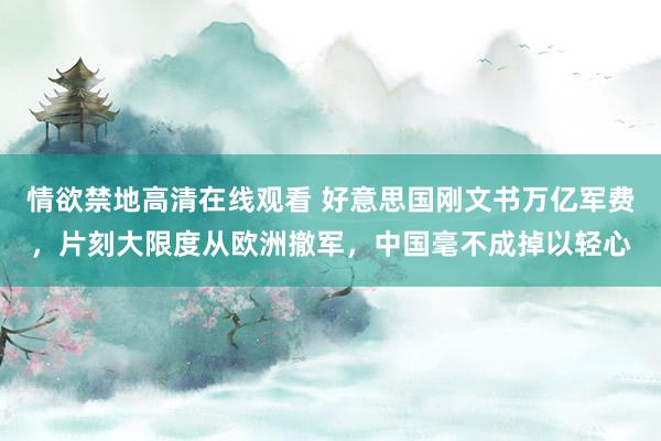 情欲禁地高清在线观看 好意思国刚文书万亿军费，片刻大限度从欧洲撤军，中国毫不成掉以轻心